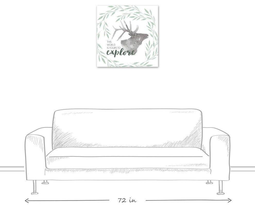 Yours To Explore Elk 24x24 Canvas Wall Art