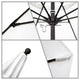 7.5' Silver Anodized Push Lift Aluminum Umbrella, Terrace Fern Olefin