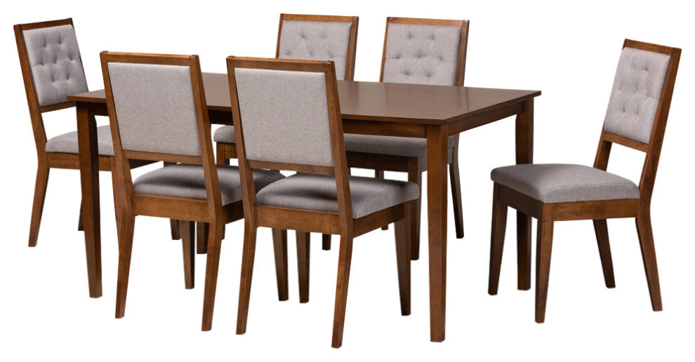Jackqueline Modern 7-Piece Dining Set, Gray
