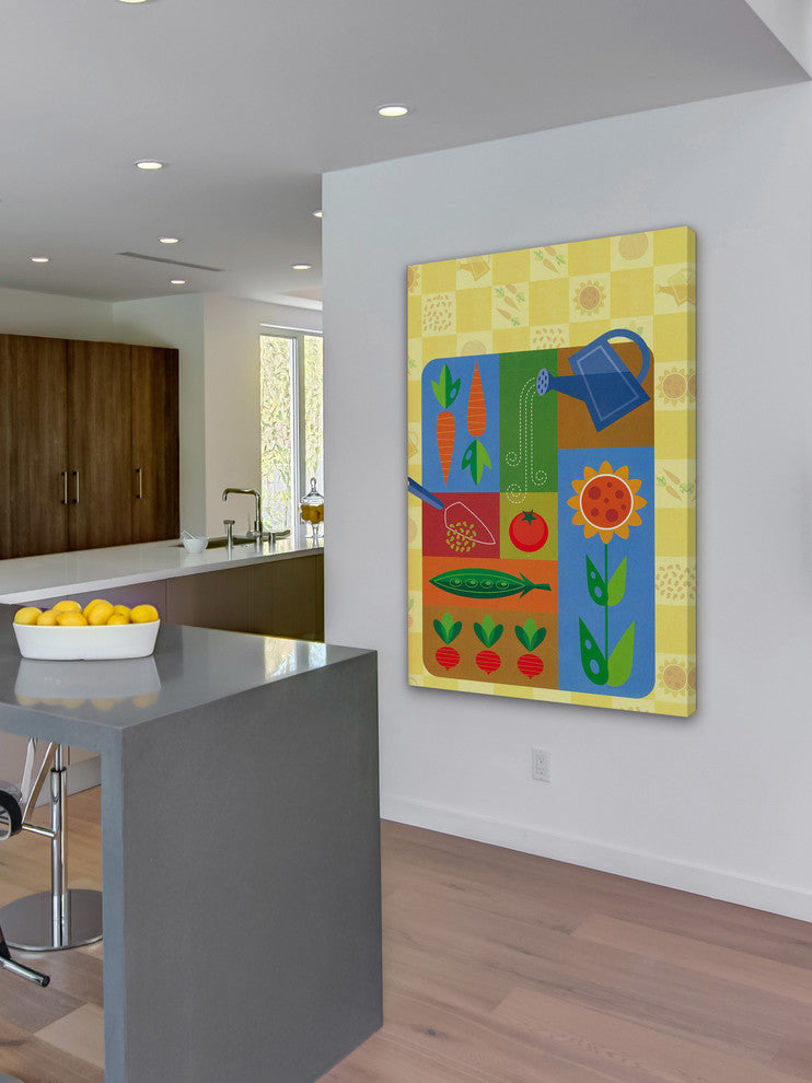 "Gardening" Painting Print on Canvas by Curtis