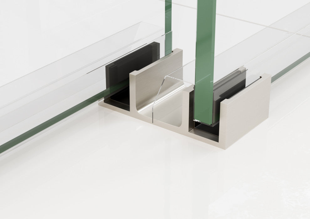 Polaris 60 in. x 78 in. Sliding Bypass Shower Doors, Brushed Nickel