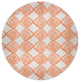 Cowry Check Rug, Orange, 5' Round
