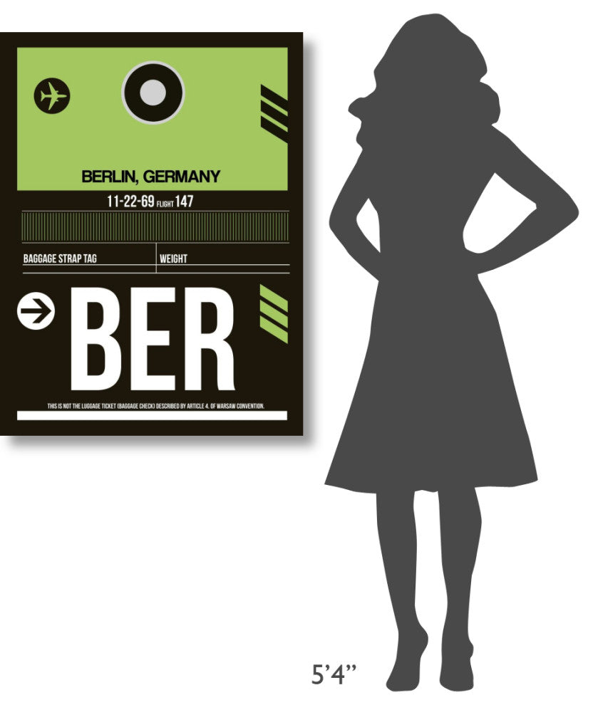 "BER Berlin Luggage Tag 2" Fine Art Print
