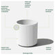 Veradek Demi Series Planter, White, 12", 1 Pack