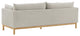 Langham Linen Textured Fabric Upholstered Sofa, Beige