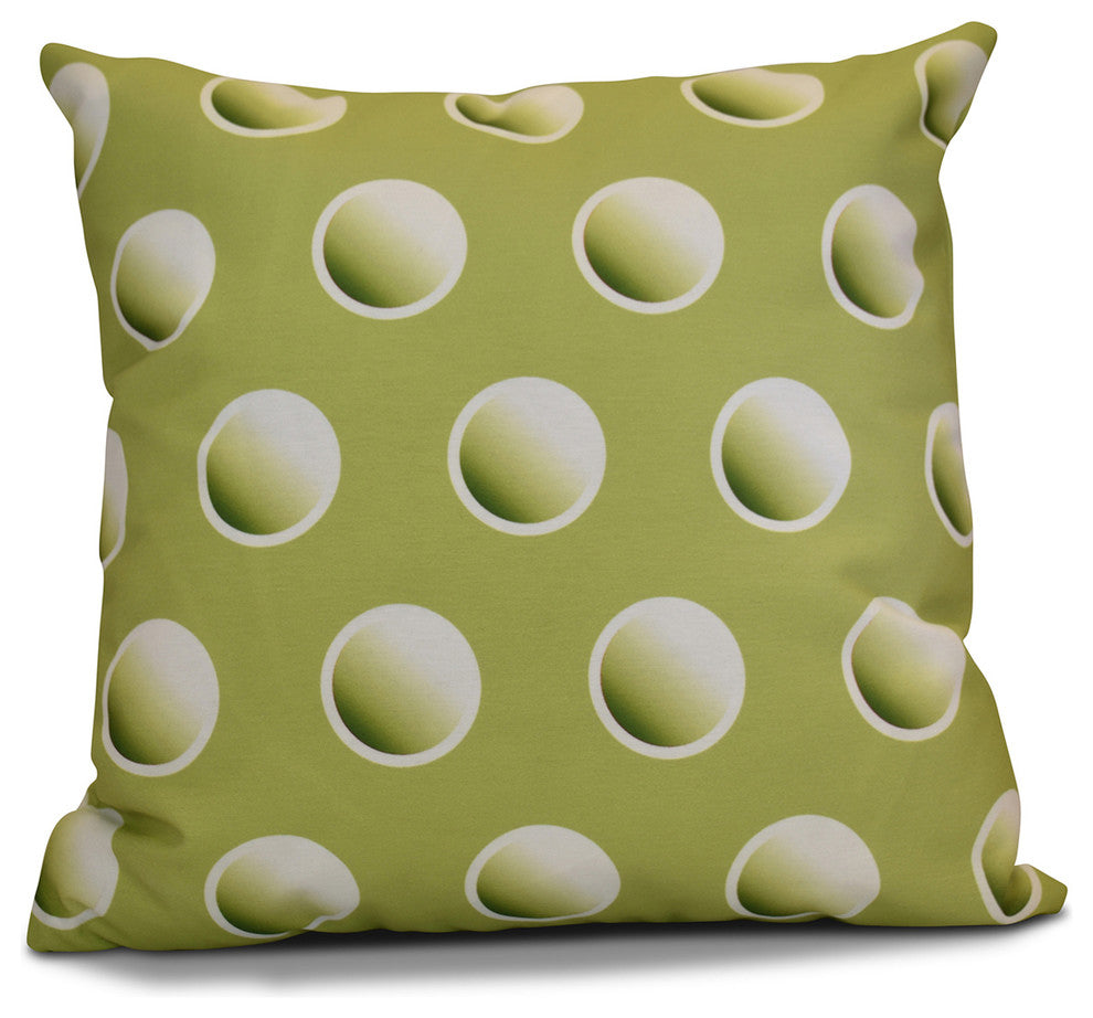 Dip Dye Dots Pillow, Green, 18"x18"