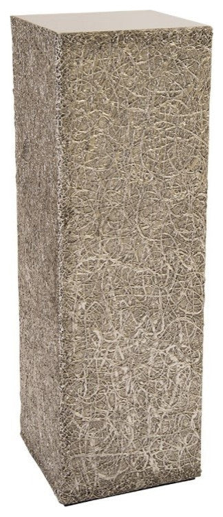 String Theory Pedestal, Silver Leaf, Large