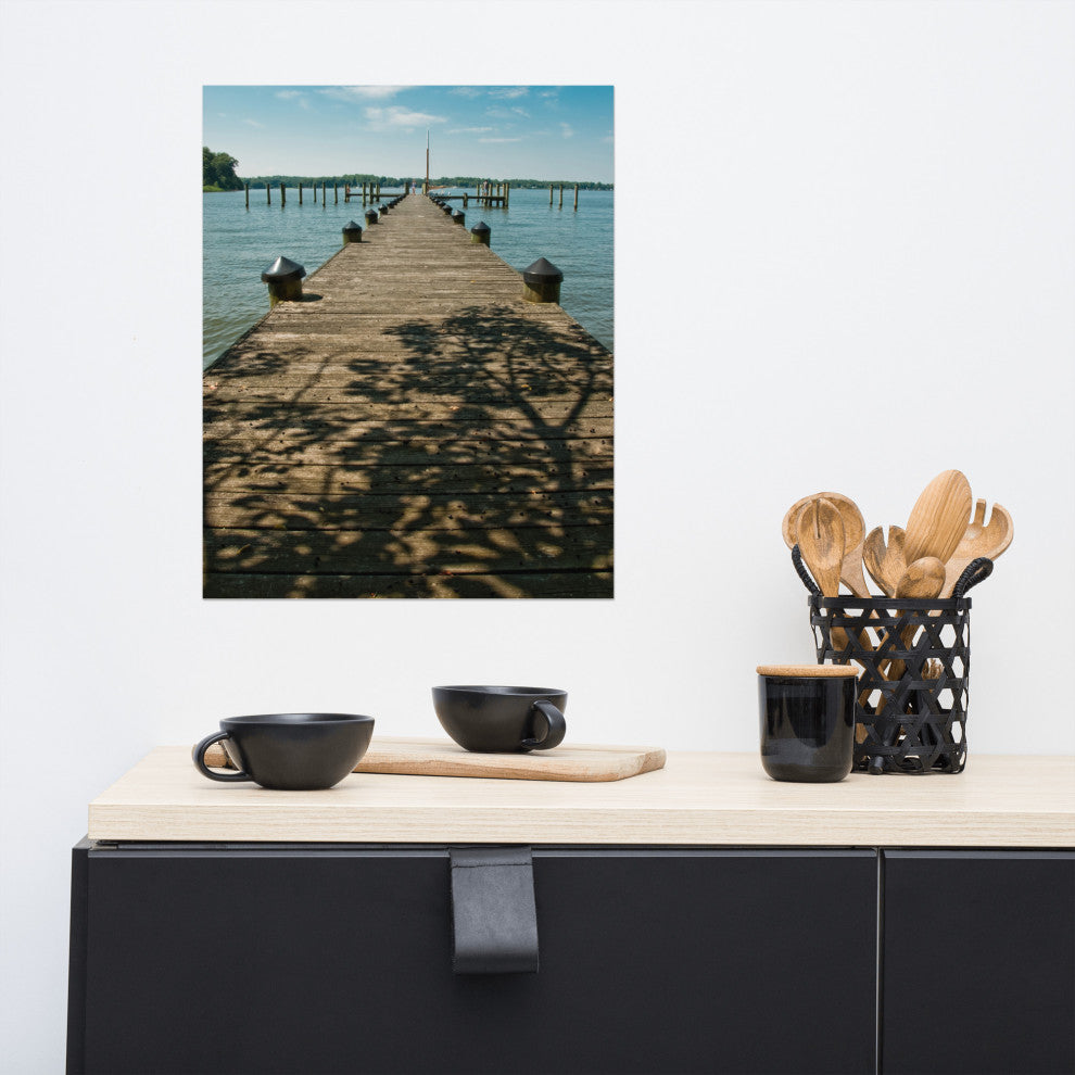 Endless Dock Landscape Photography Unframed Wall Art Print, 16" X 20"