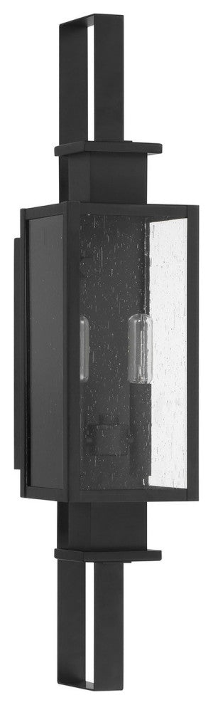 Ascott 2-Light Outdoor Wall Lantern, Matte Black