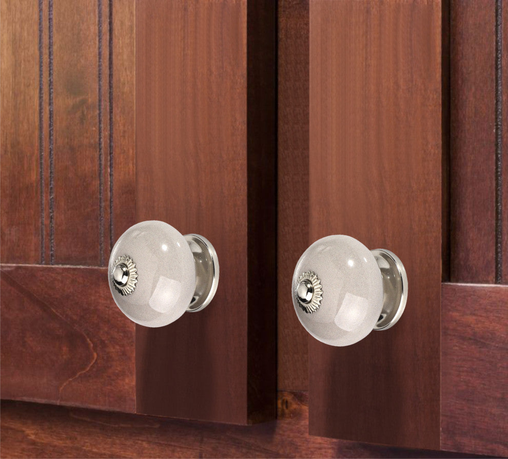 10-pcs Ceramic Designer Knobs, Decorative Ceramic Cabinet Knobs, Drawer Knobs