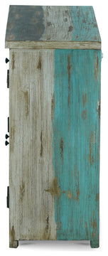 Tracey Handmade Distressed Mango Wood Sideboard, Multicolored