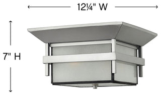 Hinkley Lighting 2573 2 Light Outdoor Flush Mount Ceiling Fixture - Titanium