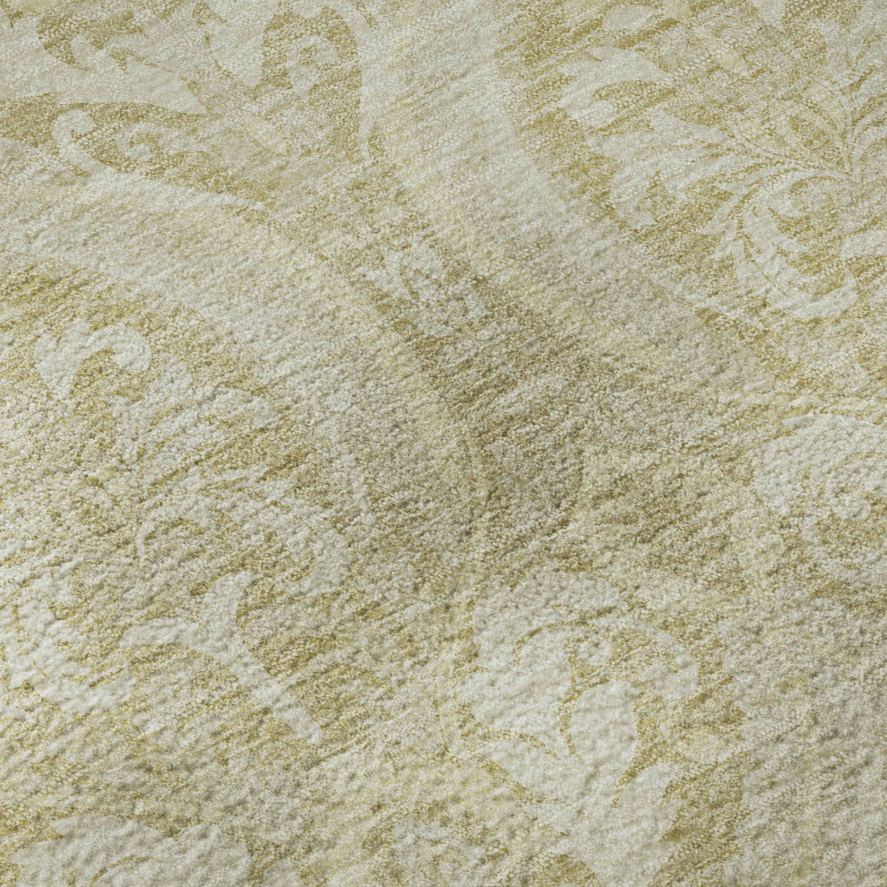 Premium Machine Washable Mayfield AMF572 Beige 2'3" x 7'6" Runner Rug