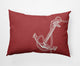 14x20" Anchored Nautical Decorative Indoor Pillow, Ligonberry Red