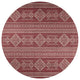 Indoor/Outdoor Sedona SN14 Paprika Machine Washable 6' x 6' Round Rug