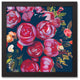 Funky Bold Flowers 12x12 Black Framed Canvas