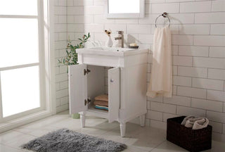 Legion Furniture Evarly Single-Sink Vanity, White, 24"