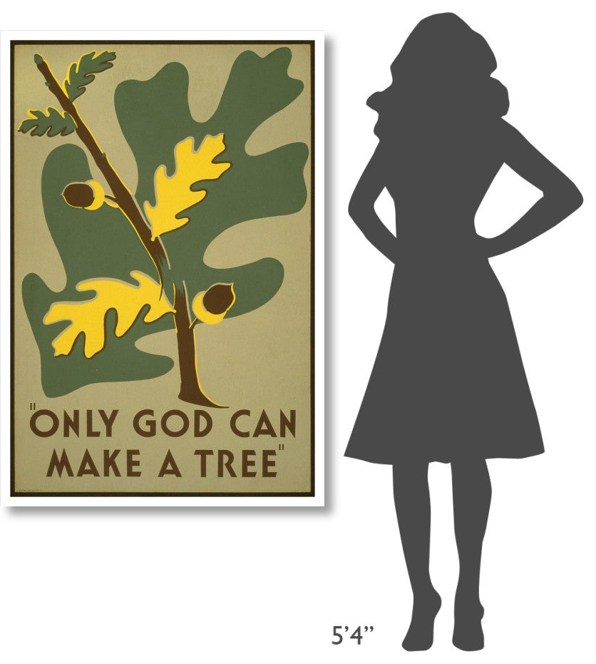 "Only God Can Make a Tree, 1938" Paper Print by Stanley Thomas Clough, 34"x50"