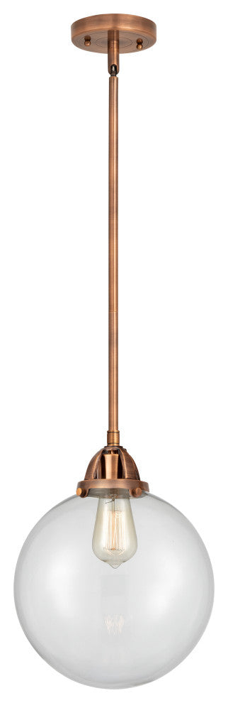 Beacon Mini Pendant, Antique Copper, Clear, Clear