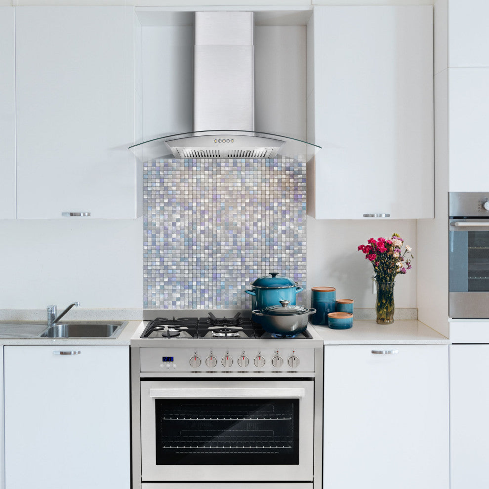 2-Piece Kitchen, 36" 240V Dual Fuel Range and 36" Wall Mount Range Hood