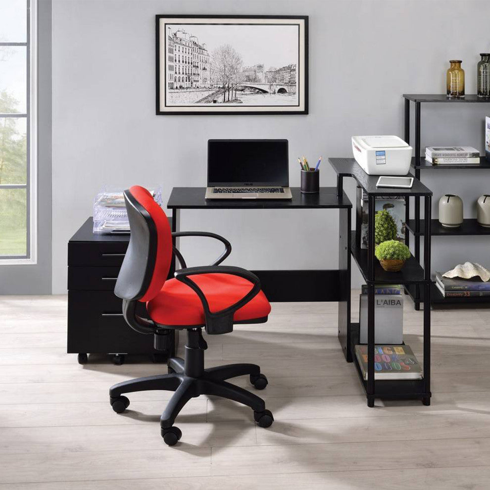 Wooden Writing Desk, Black Finish
