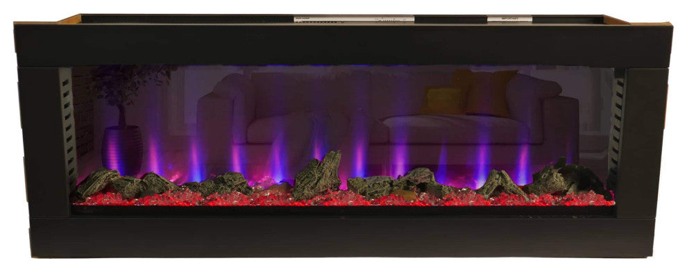 Bluegrass Living 50" See Through Electric Fireplace CEFBD50H