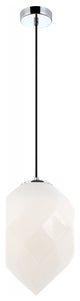 Matteo Lighting C78011OP One Light Pendant, White Finish