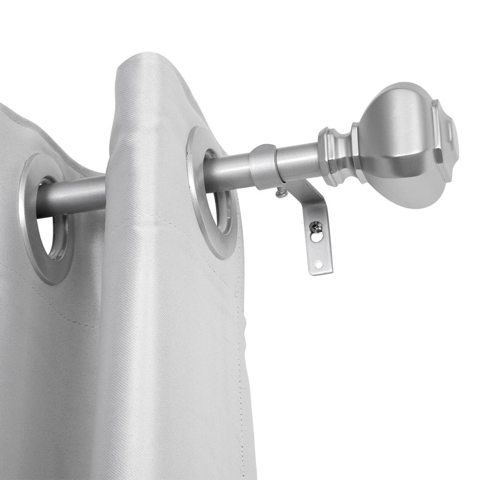 UTOPIA ALLEY 3/4 Inch Curtain Rod - Curtain Rods For Windows 28 to 48 Inch, Nickel