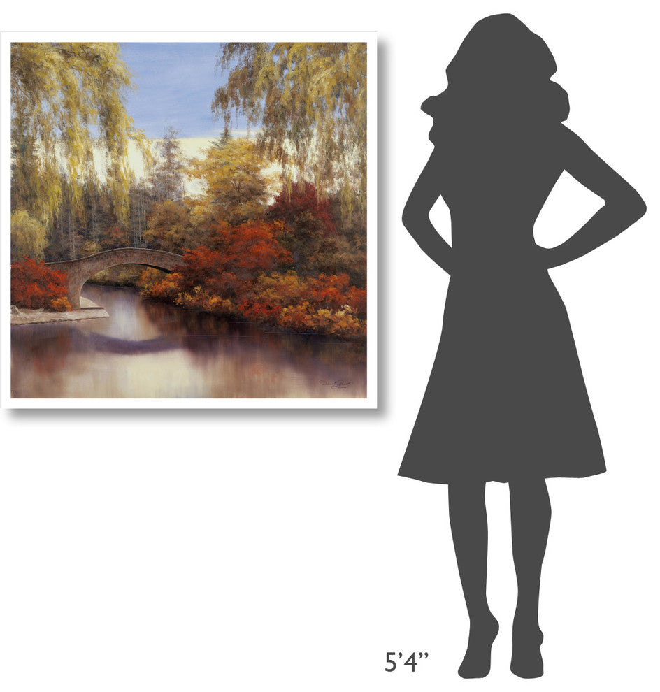 "Autumn Crossing" Digital Paper Print by Diane Romanello, 38"x38"