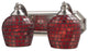 Elk Lighting 2 Light Vanity In Satin Nickel And Copper Mosaic Glass