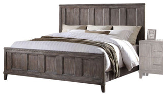 Olive Raised Panel Platform Bed, Oak, Queen