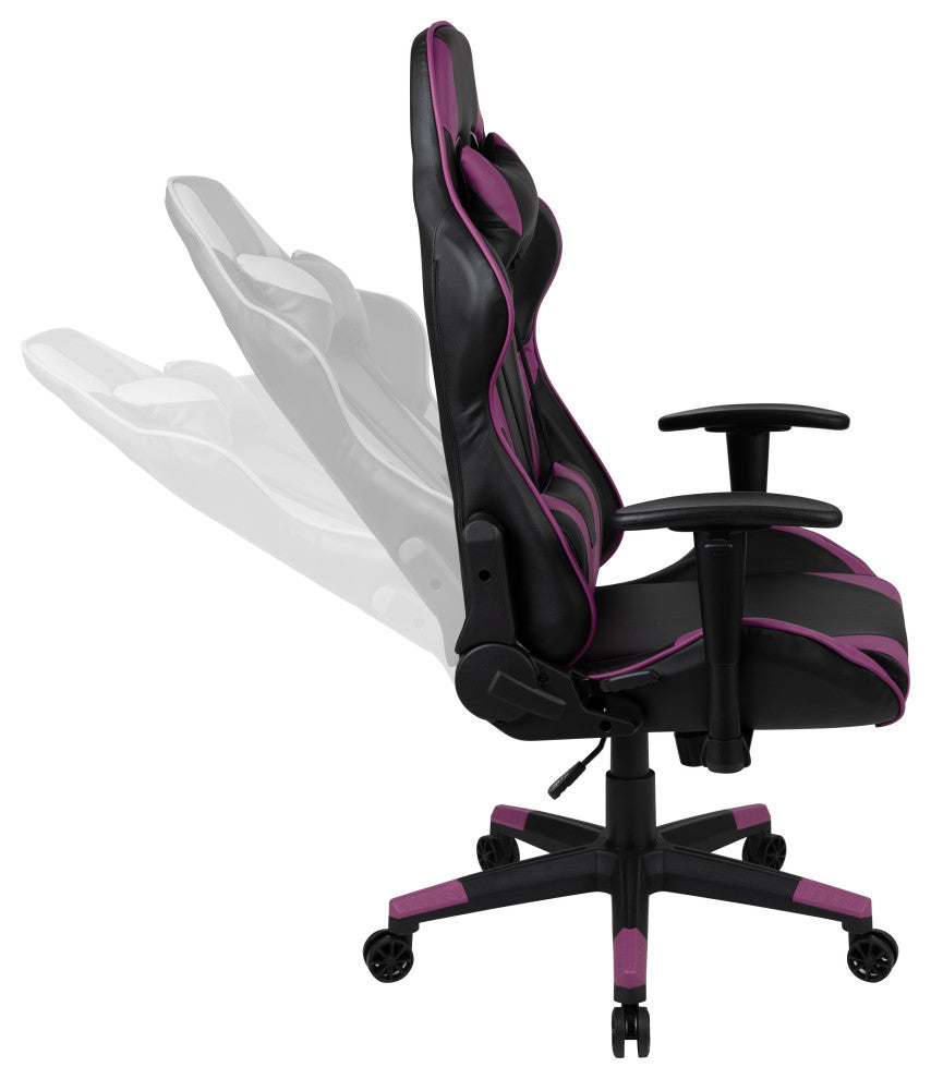 X20 Ergonomic Gaming Computer Chair With Fully Reclining Back, Purple