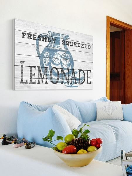 "Squeezed Lemonade" Painting Print on White Wood, 24"x16"