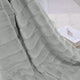 BOON Rabbit Jumbo Fur Throw and Pillow, 3-Piece Set, Silver