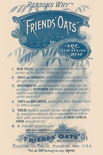 Reasons Why Friends' Oats Are the Best - Gallery Wrapped Canvas Art 28" x 42"