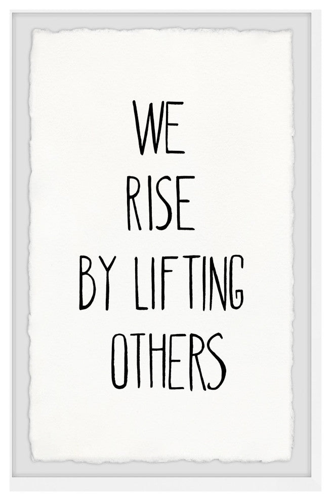 "Rise by Lifting Others" Framed Painting Print, 12x18