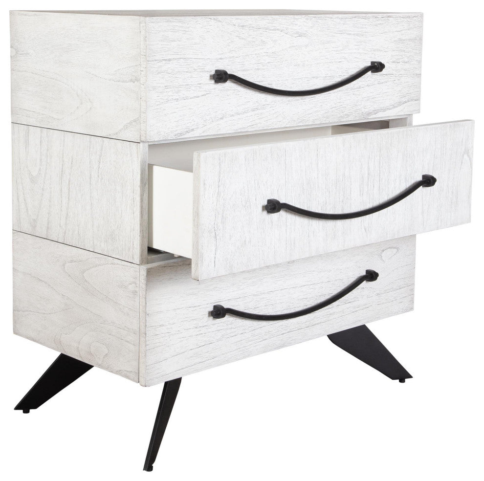 Uttermost 50013 Vivi 32"W 3 Drawer Wood Cabinet - Black / Gray