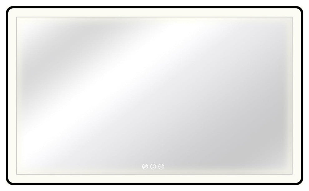 Dyconn Faucet M22 Black Frame Wall Mounted LED Bathroom Vanity Mirror, 6036