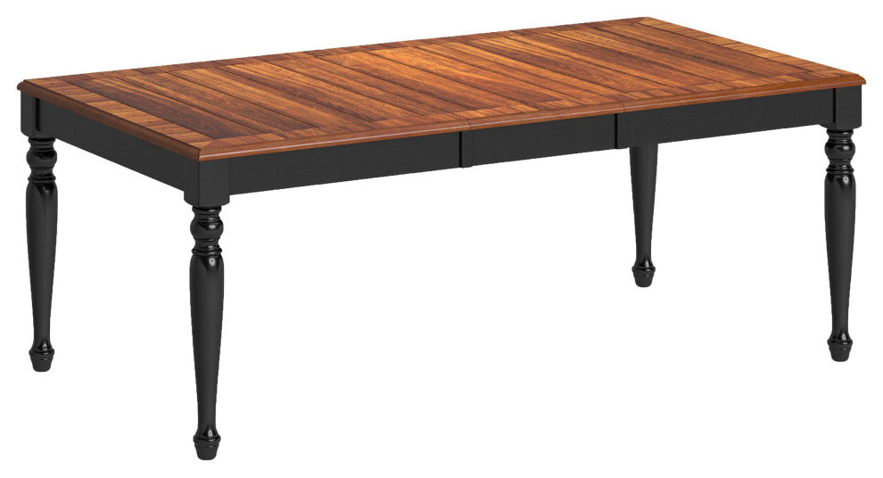 Furniture of America Sallie Transitional Wood Extendable Dining Table in Black