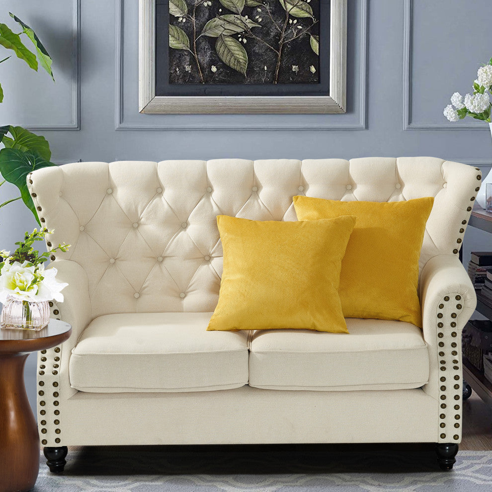 Milliken Plush Pillow Shell 2 Piece Set, Jojoba Yellow, 20" X 20"