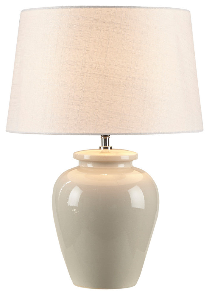 INK+IVY Anzio Vase Shape Ceramic Table Lamp, Cream