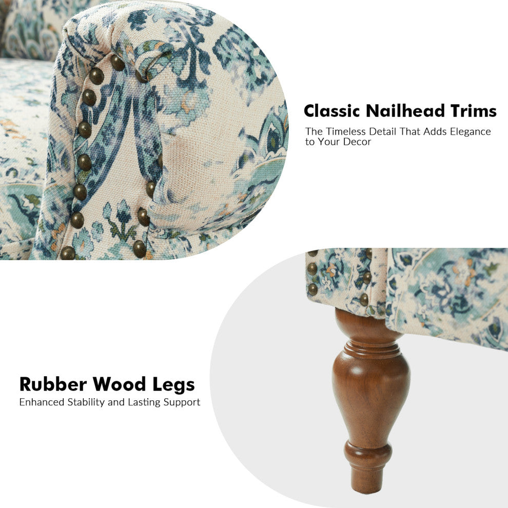 30.5" Manual Recliner Set of 2, Blue