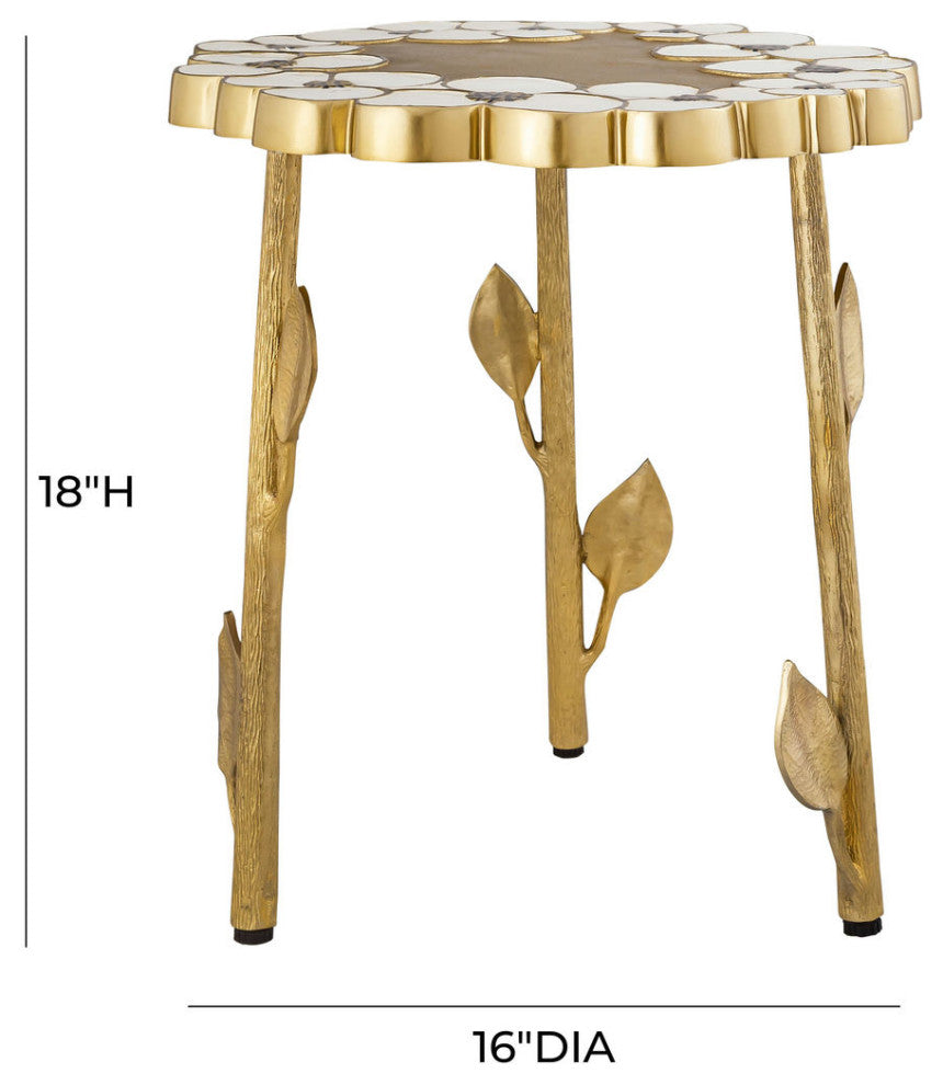 TOV Furniture Flor Handpainted Side Table