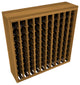 100-Bottle Deluxe Wine Rack,  Redwood, Oak Stain
