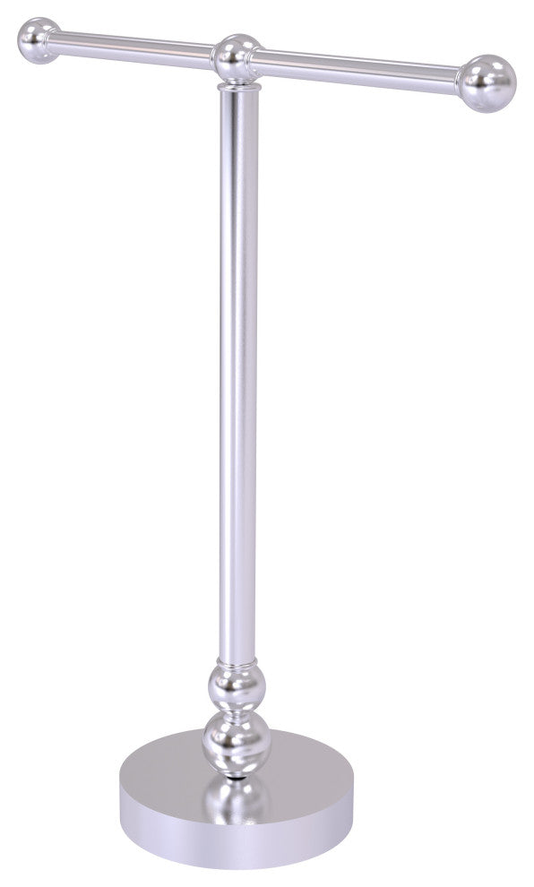 Vanity Top 2 Arm Guest Towel Holder, Satin Chrome