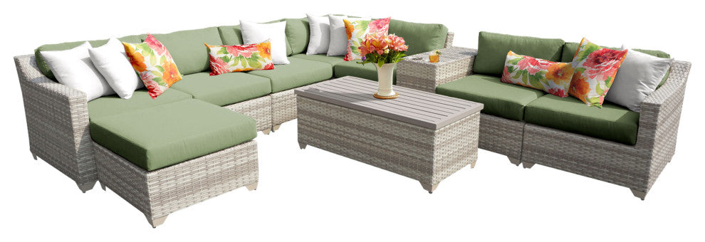 Fairmont 10 Piece Outdoor Wicker Patio Furniture Set 10b