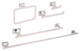 Chicago Series Polished Nickel Bathroom 5 Piece Accessory Set