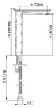 Ikon Faucet For High Vessel Sink, Rose Gold