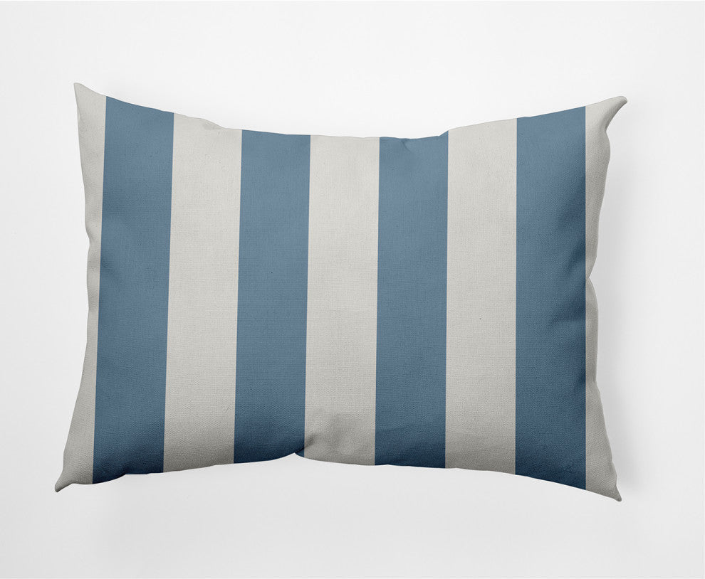 14x20" Graduated Stripe Nautical Decorative Indoor Pillow, Dusty Smoke