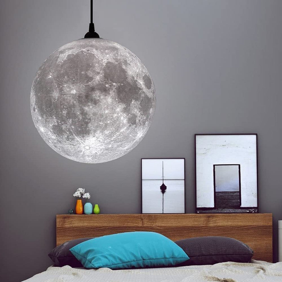 Moon Plug In Pendant Light, Adjustable Hanging Ceiling Lighting Fixture